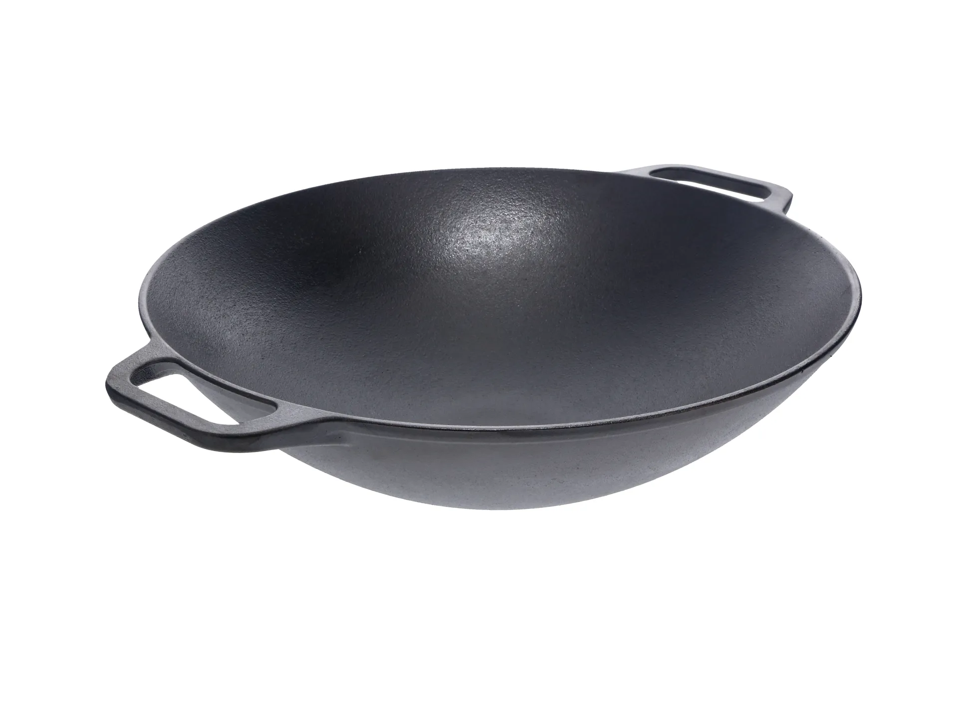 Wok żeliwny 36 cm, Czarny Victoria