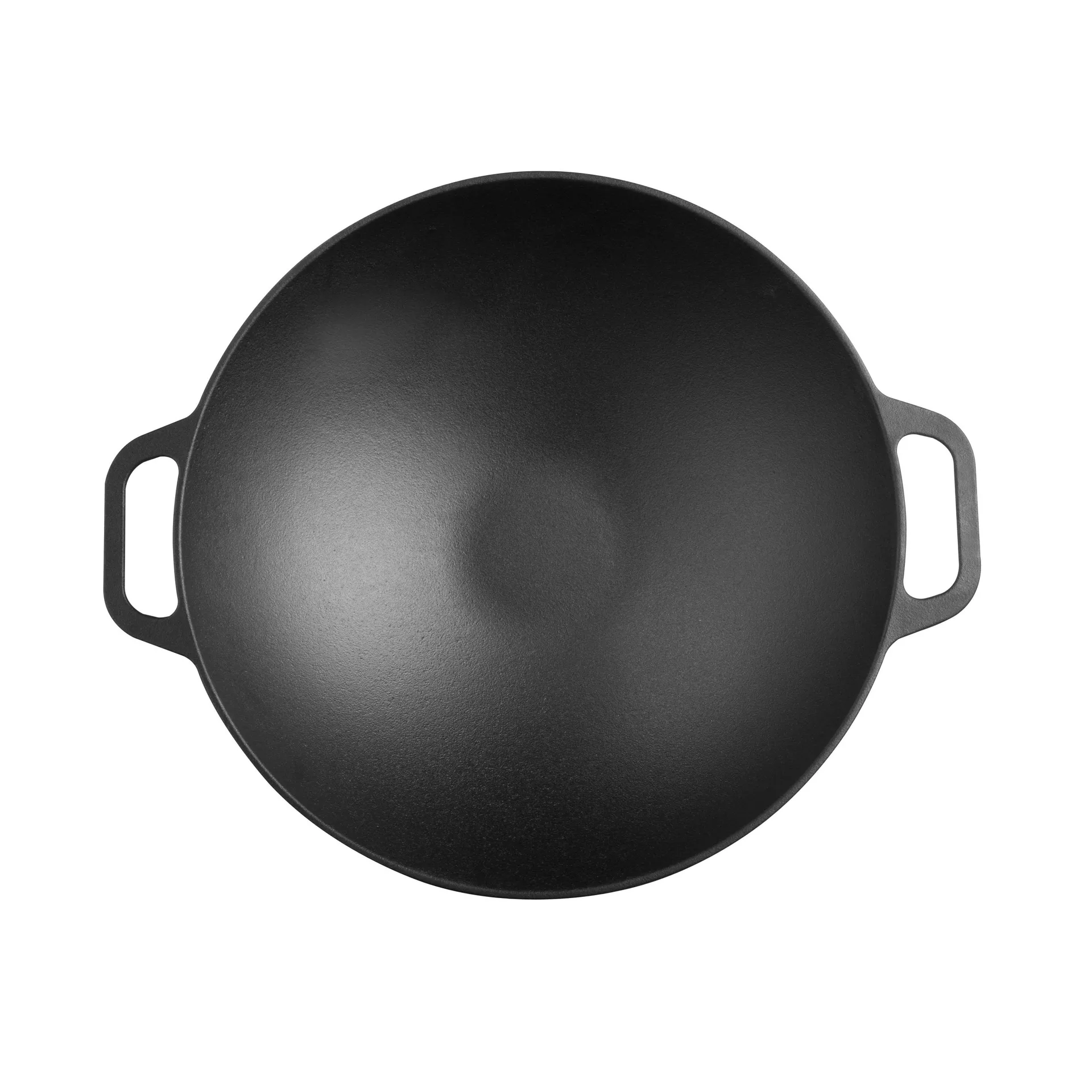 Wok żeliwny 36 cm, Czarny Victoria