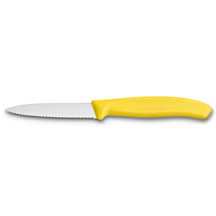 Swiss Classic n�óż do warzyw/obierania ząbkowany 8 cm - Żółty - Victorinox