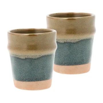 Evig filiżanka do espresso 100 ml, 2‑pak - Niebieski-brązowy - Villa Collection