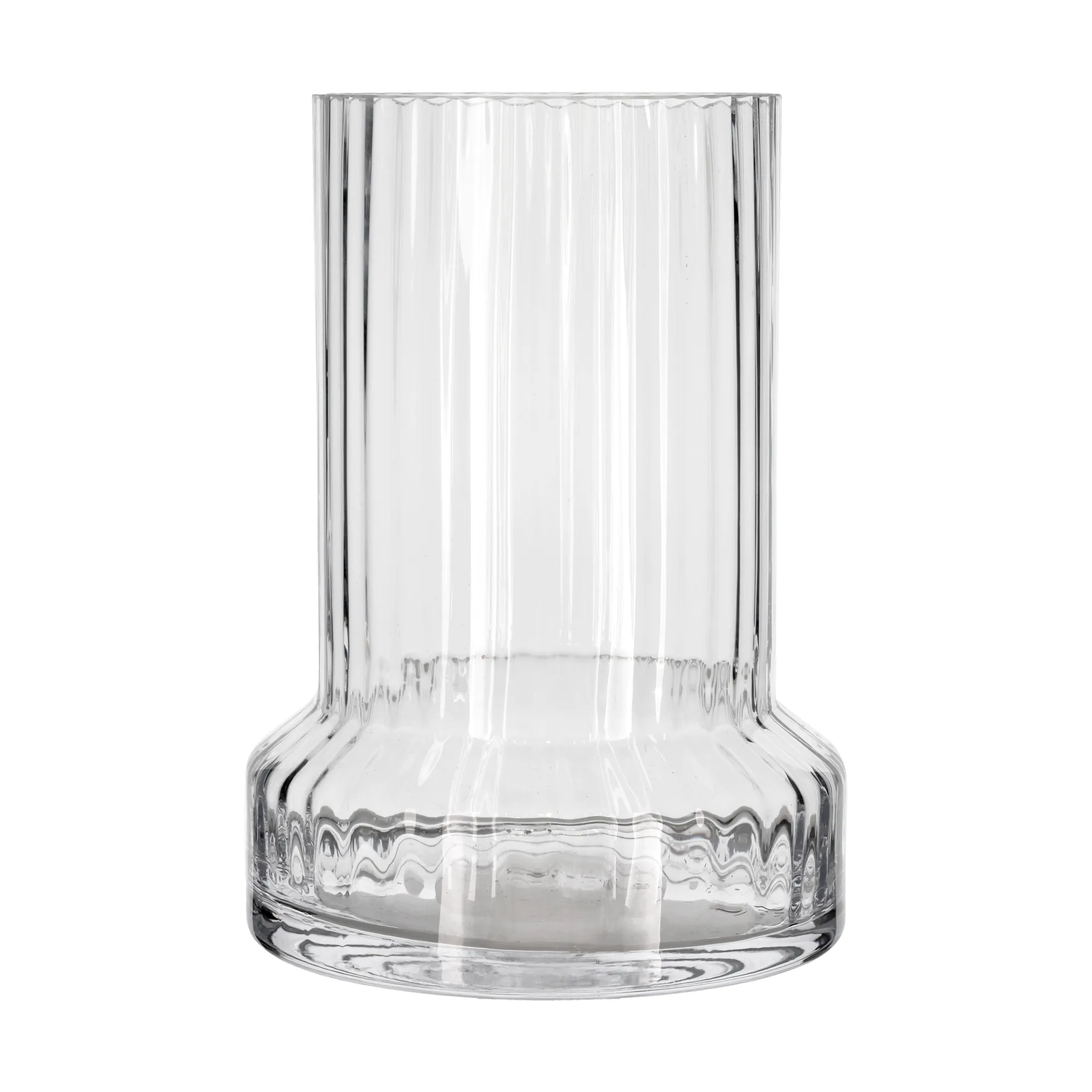 Hvils glasvas żebrowany Ø21 cm, Clear Villa Collection