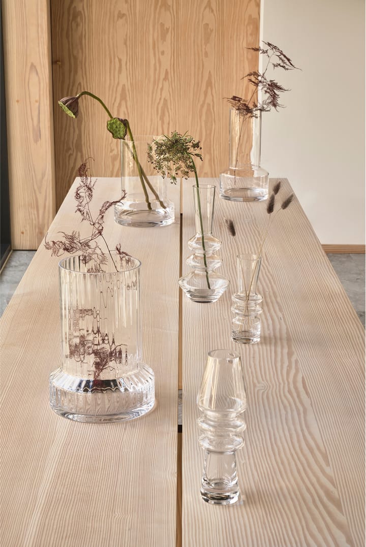 Hvils glasvas żebrowany Ø21 cm, Clear Villa Collection