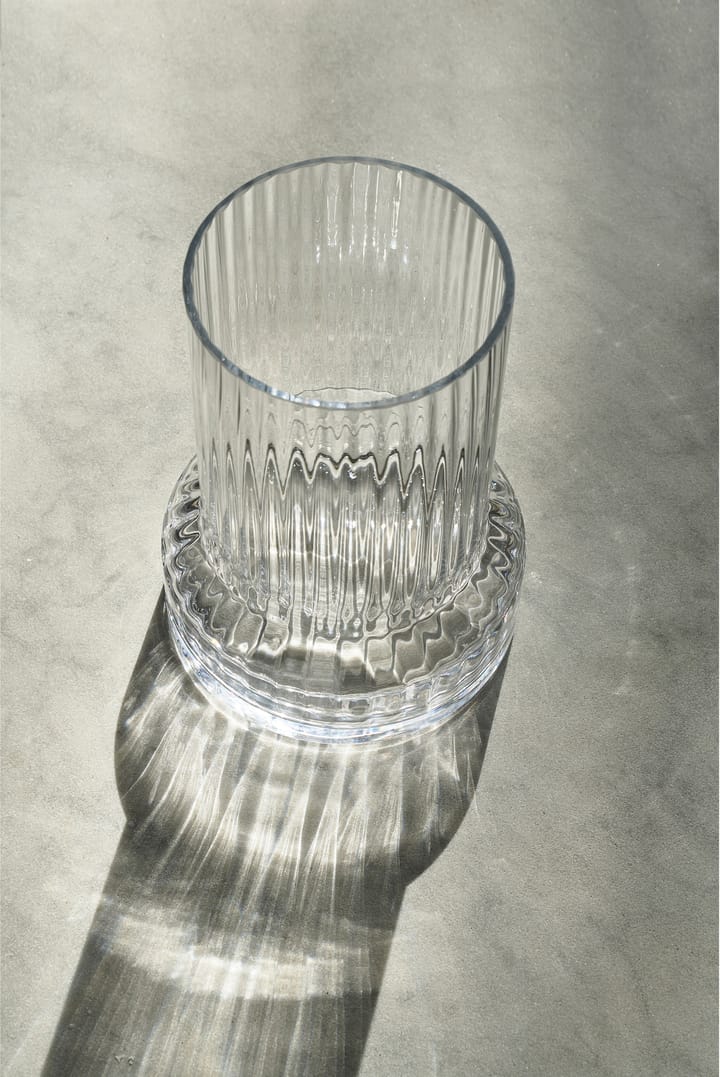 Hvils glasvas żebrowany Ø21 cm - Clear - Villa Collection