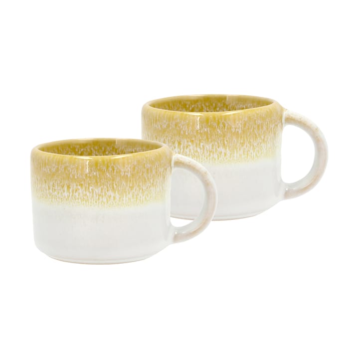 Kubek do espresso Styles 80 ml 2 sztuki - Yellow-cream white - Villa Collection