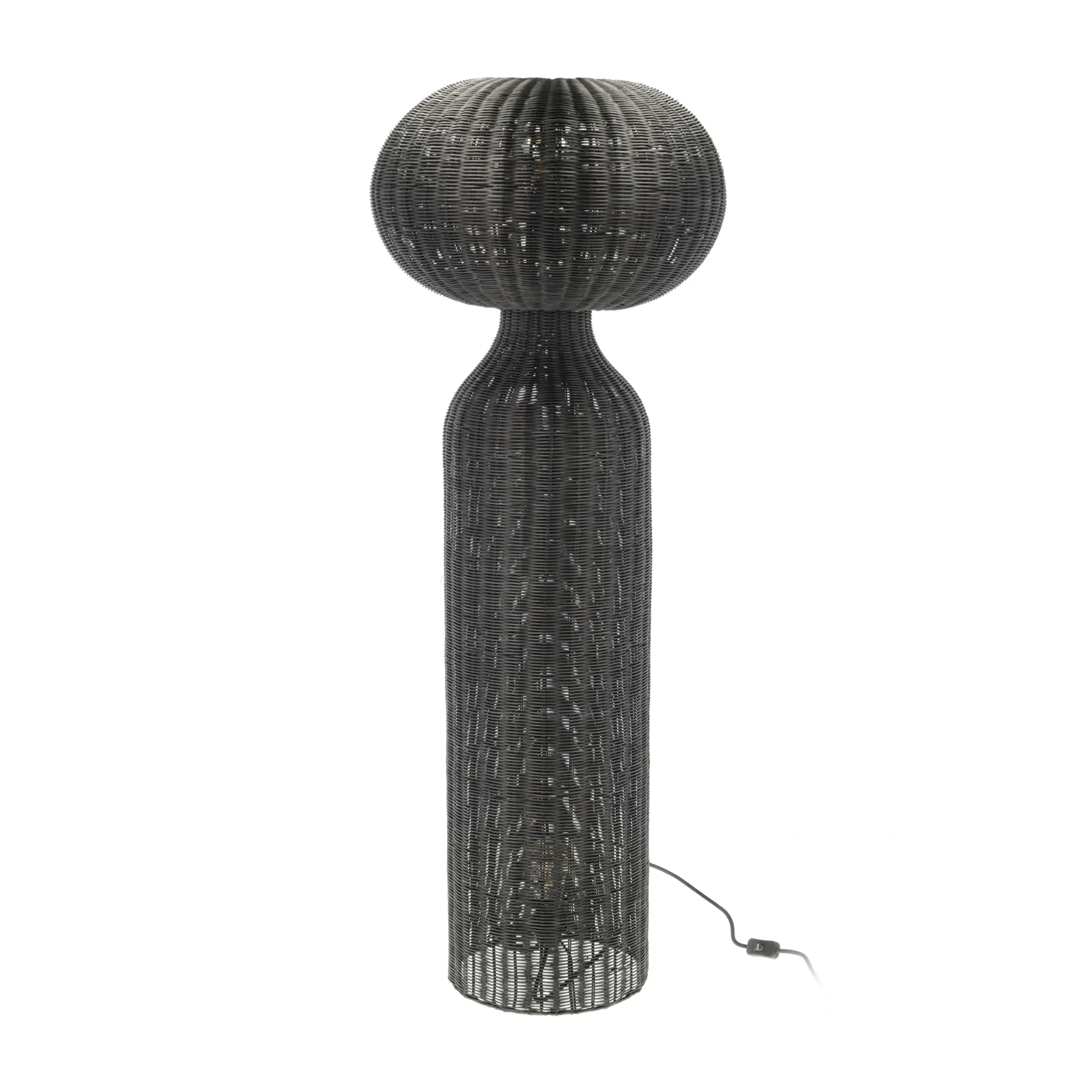 Lampa podłogowa Werna Ø50x130 cm, Black rattan Villa Collection