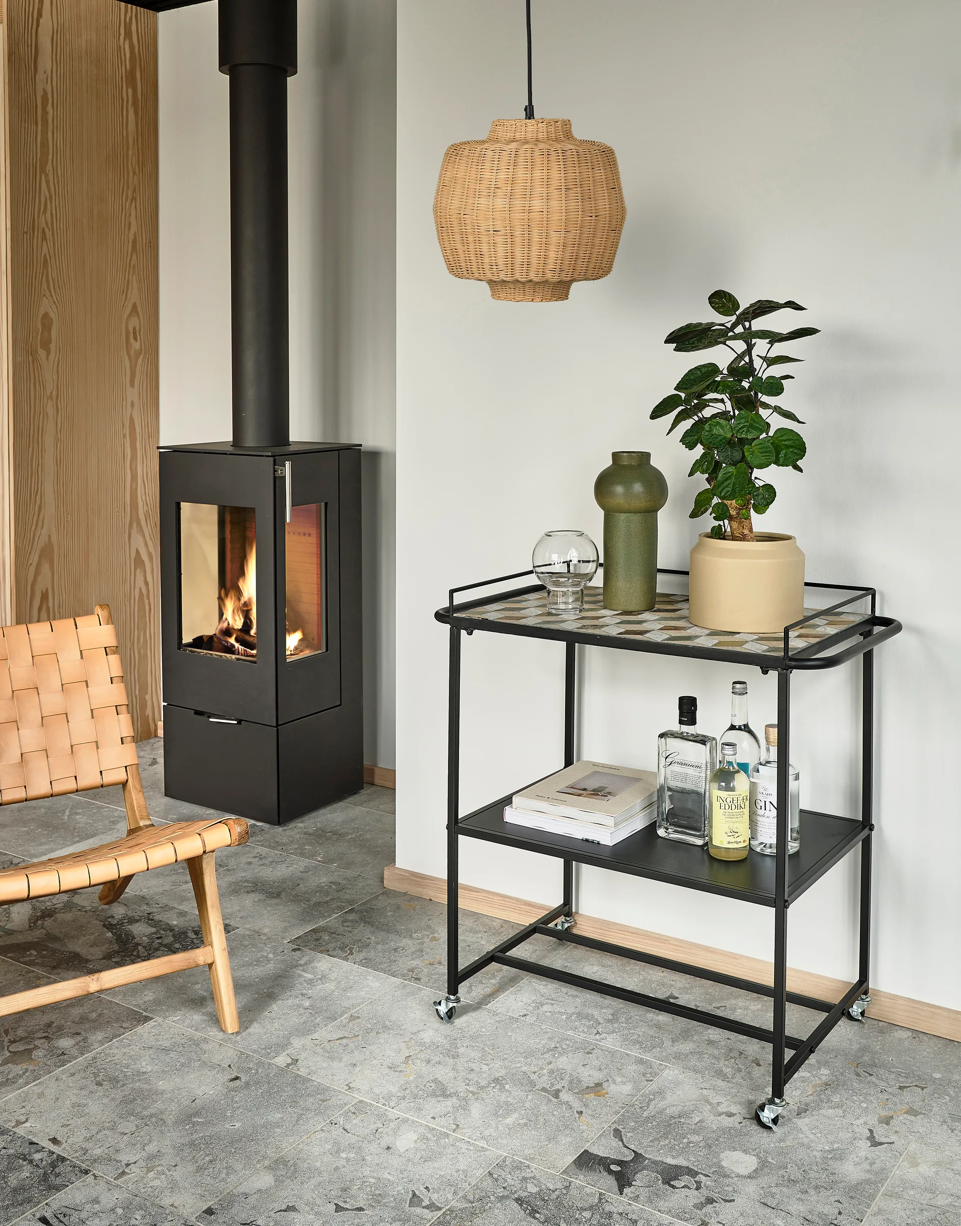 Lampa wisząca Vilna naturalny ratan, Ø30 cm Villa Collection