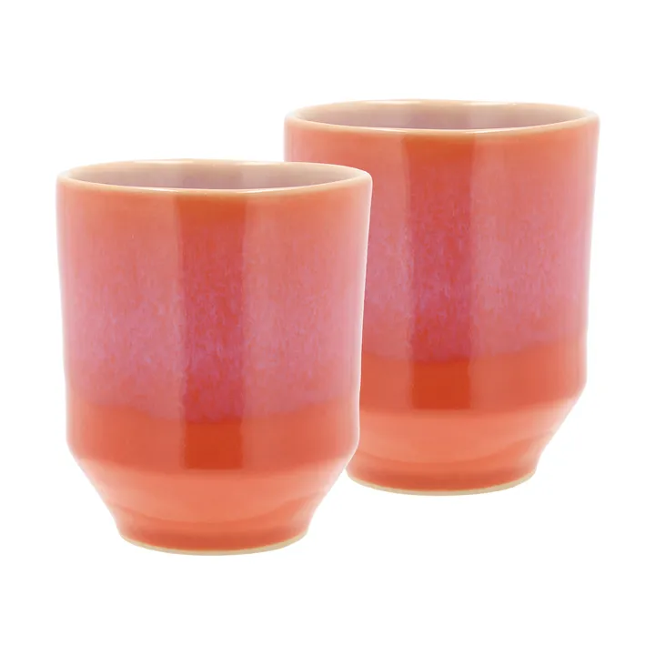 Styles kubek 180 ml, zestaw 2 sztuk - Fioletowo-pomarańczowy - Villa Collection