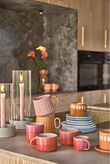 Styles kubek 180 ml, zestaw 2 sztuk - Fioletowo-pomarańczowy - Villa Collection
