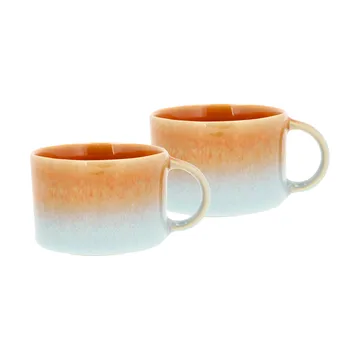 Styles kubek z uchem 160 ml, zestaw 2 szt. - Blue-amber - Villa Collection