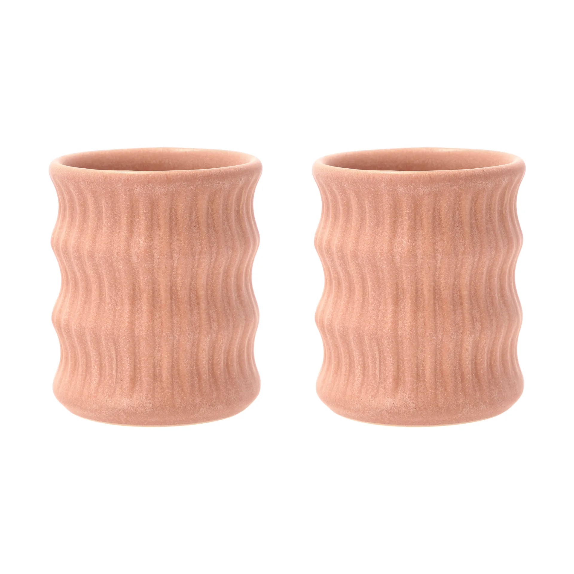 Styles kubek z żłobionym wzorem 300 ml, 2‑pak, Różowy Villa Collection