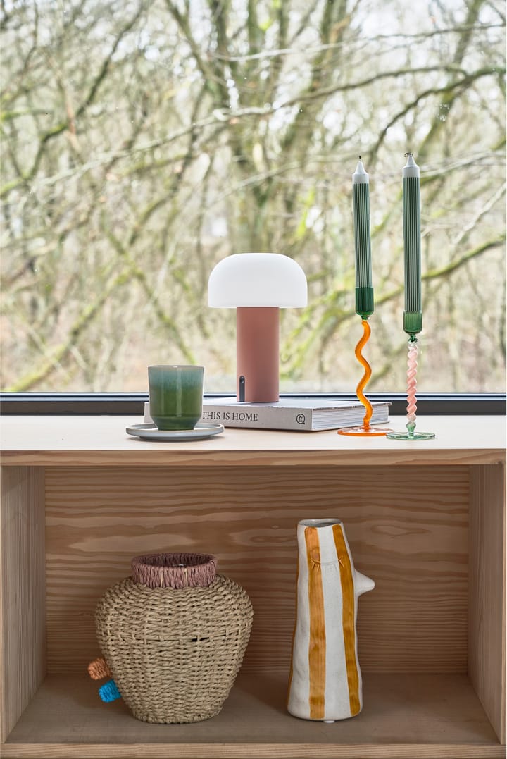 Świecznik Styles 19,6 cm, Green-amber Villa Collection