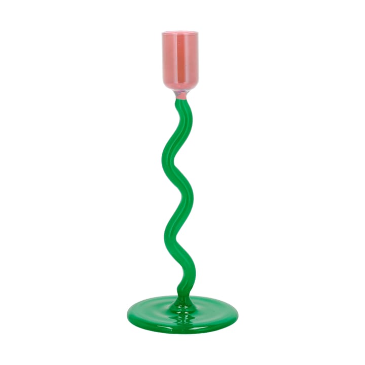 Świecznik Styles 19,6 cm - Green-pink - Villa Collection