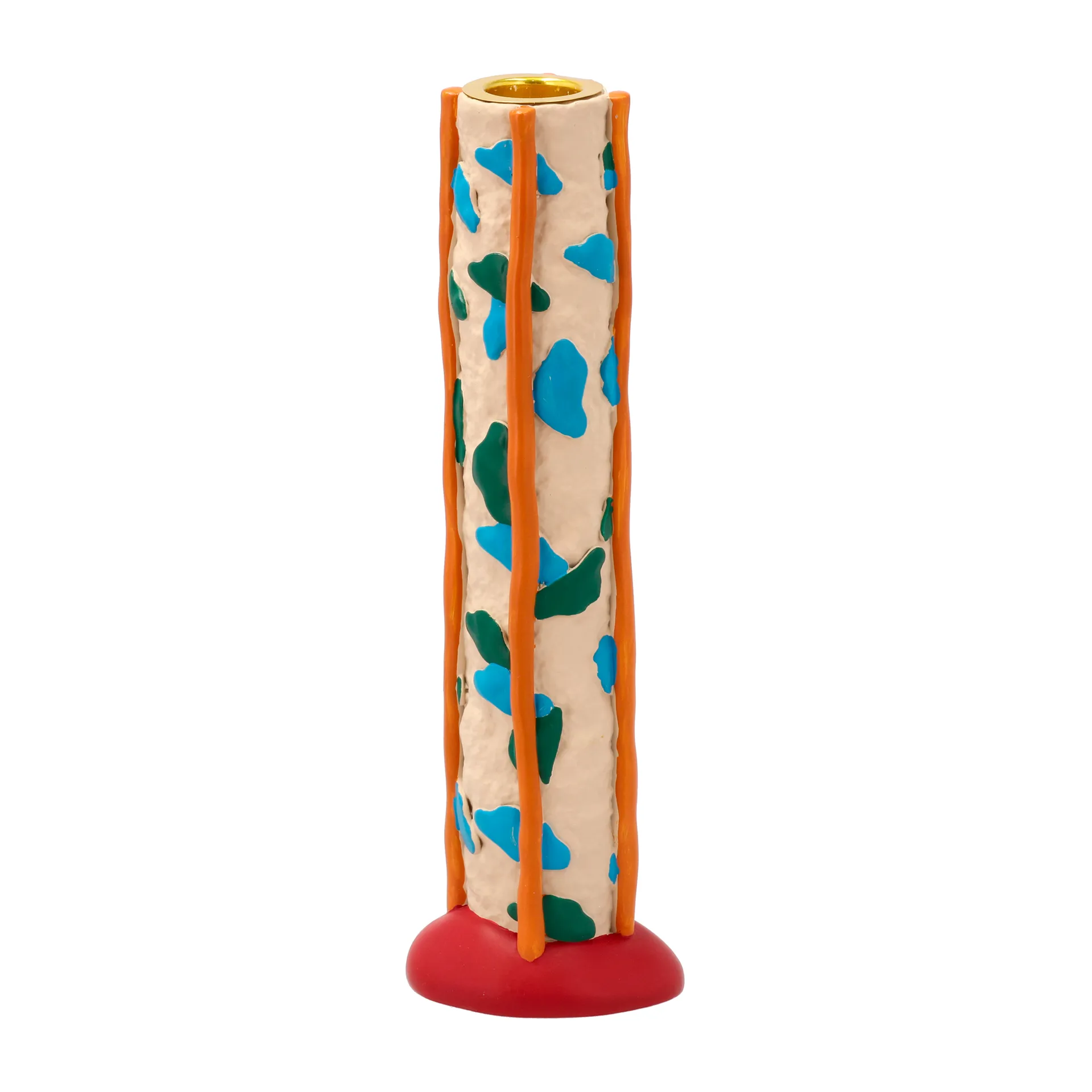 Świecznik Styles cętki 21 cm, Blue-orange Villa Collection
