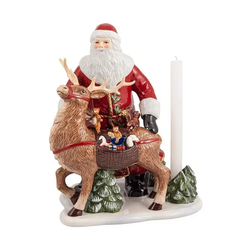 Christmas Toys Memory świecznik 35 cm, Święty Mikołaj z reniferami Villeroy & Boch