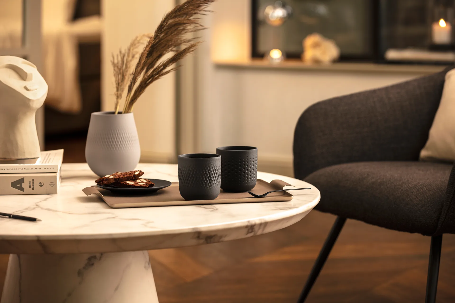 Filiżanka Manufacture Collier 2-pak, Czarny Villeroy & Boch