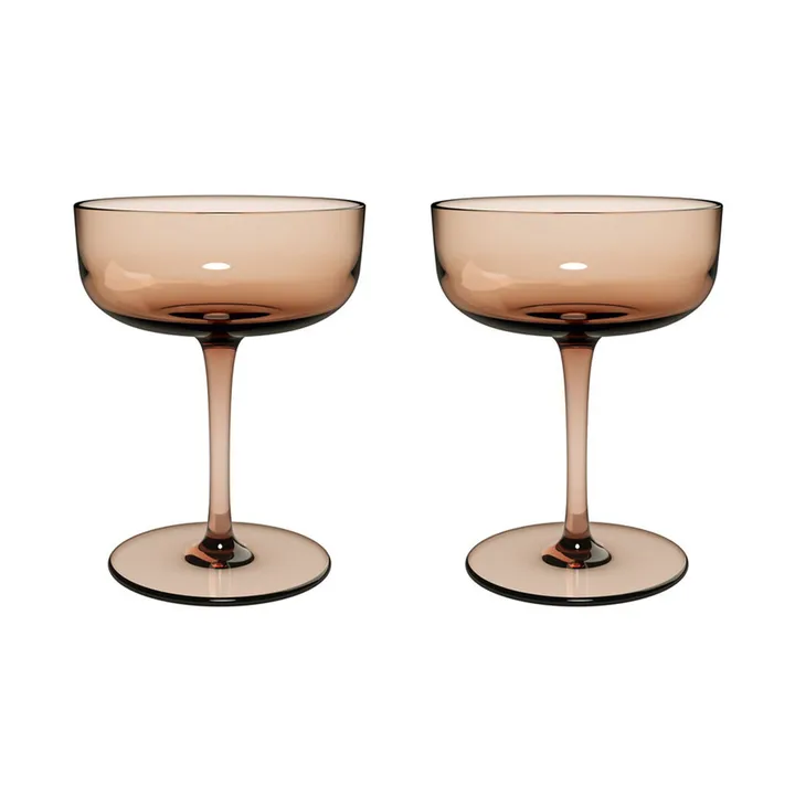 Like kieliszki do szampana coupe 100 ml, 2‑pak - Clay - Villeroy & Boch