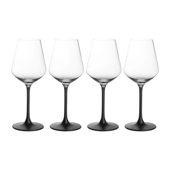 Manufacture Rock kieliszki do czerwonego wina 470 ml, 4‑pak - Przezroczysty-czarny - Villeroy & Boch