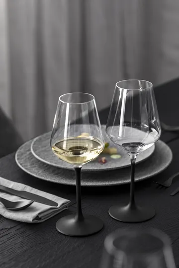 Manufacture Rock kieliszki do czerwonego wina 470 ml, 4‑pak - Przezroczysty-czarny - Villeroy & Boch