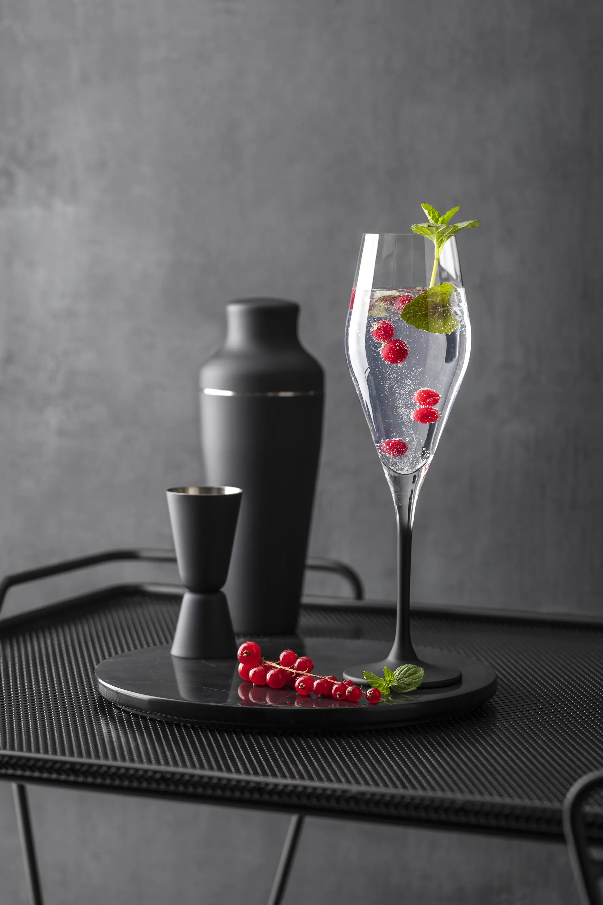 Manufacture Rock kieliszki do szampana 260 ml, zestaw 4 szt., Przezroczysty-czarny Villeroy & Boch