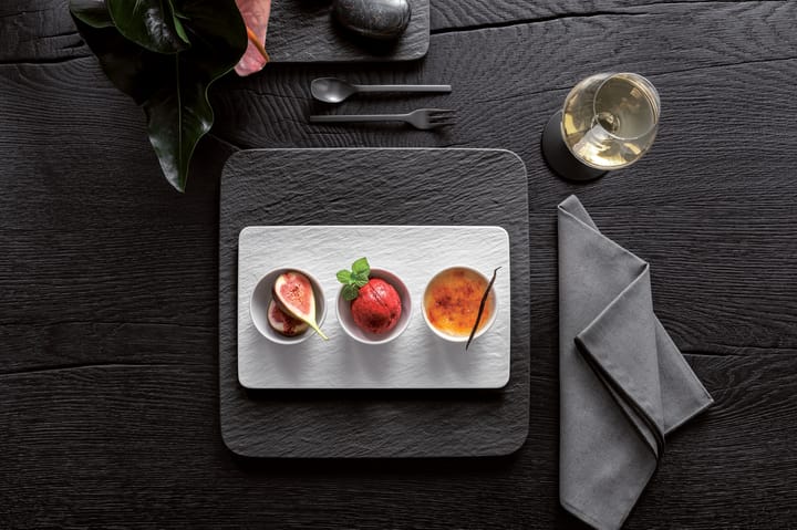 Miska na dipy Manufacture Rock 3 szt. z tacą, Biały Villeroy & Boch