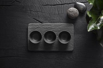 Miska na dipy Manufacture Rock 3 szt. z tacą - Czarny - Villeroy & Boch