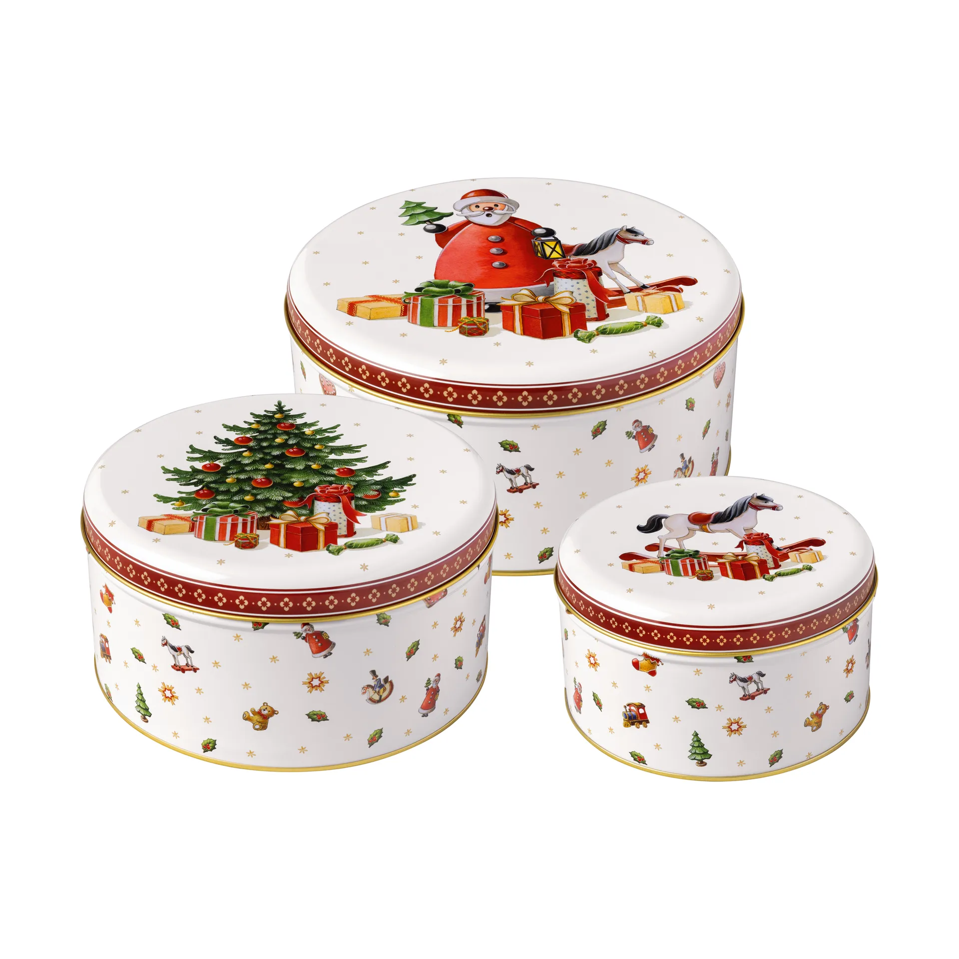 Pojemnik na ciastka Winter Collage Accessories 3-pak, Biały Villeroy & Boch
