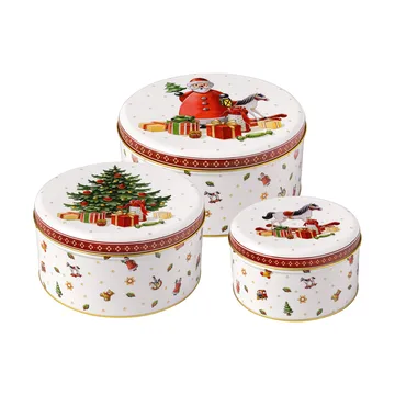 Pojemnik na ciastka Winter Collage Accessories 3-pak - Biały - Villeroy & Boch