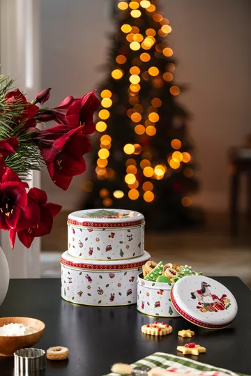 Pojemnik na ciastka Winter Collage Accessories 3-pak - Biały - Villeroy & Boch