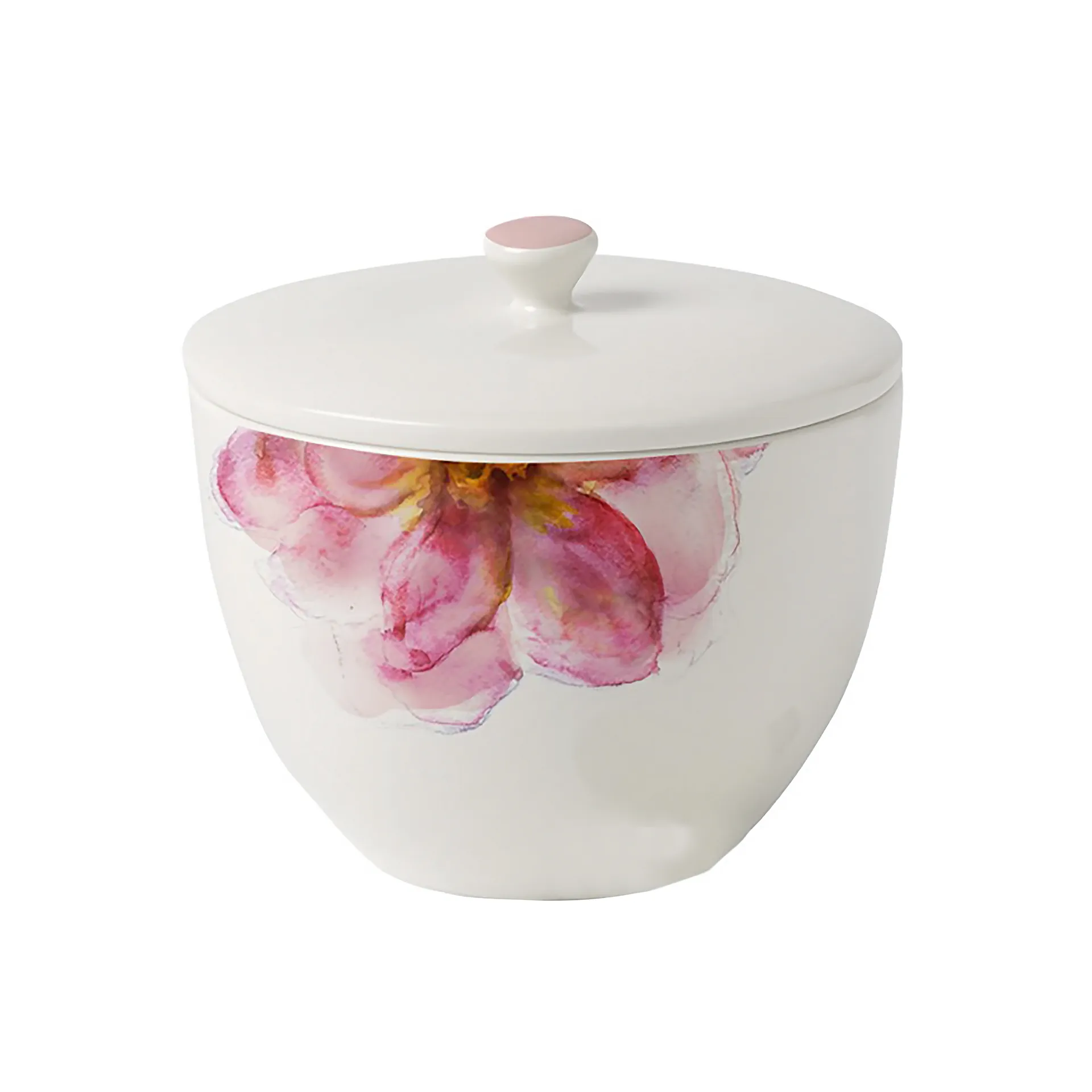 Pojemnik na herbatę z pokrywką Rose Garden Ø13,5 cm, Biały Villeroy & Boch