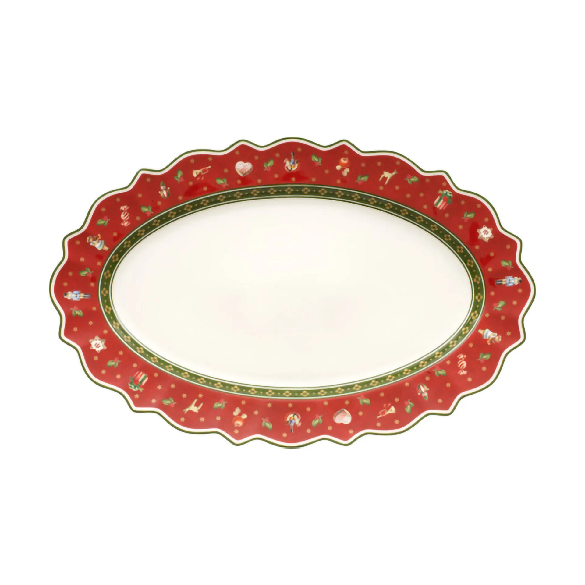 Półmisek do serwowania oval Toy's Delight 31x50 cm, Biało-czerwony Villeroy & Boch