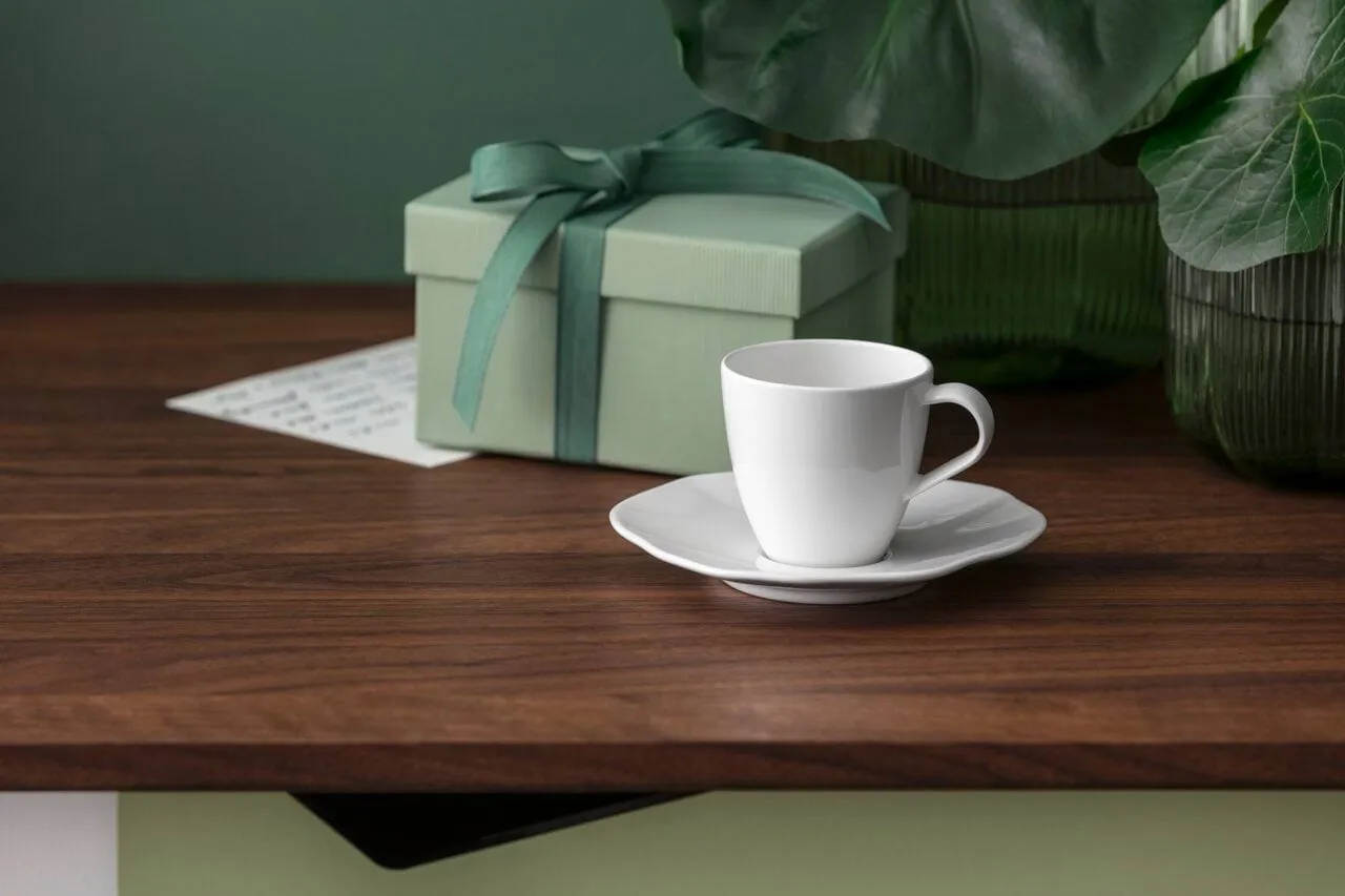 Pura filiżanka do espresso ze spodkiem, Biały, 2 sztuki Villeroy & Boch