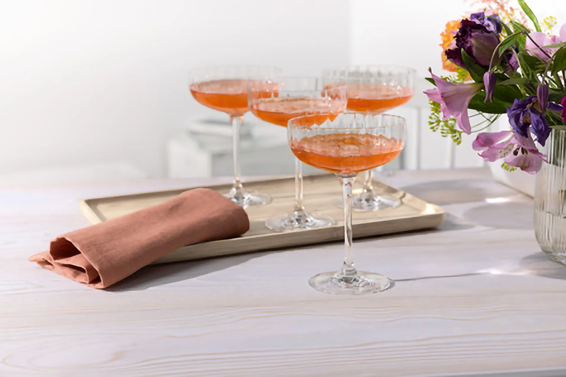 Rose Garden kieliszek do szampana 120 ml, 4‑pak, Clear Villeroy & Boch