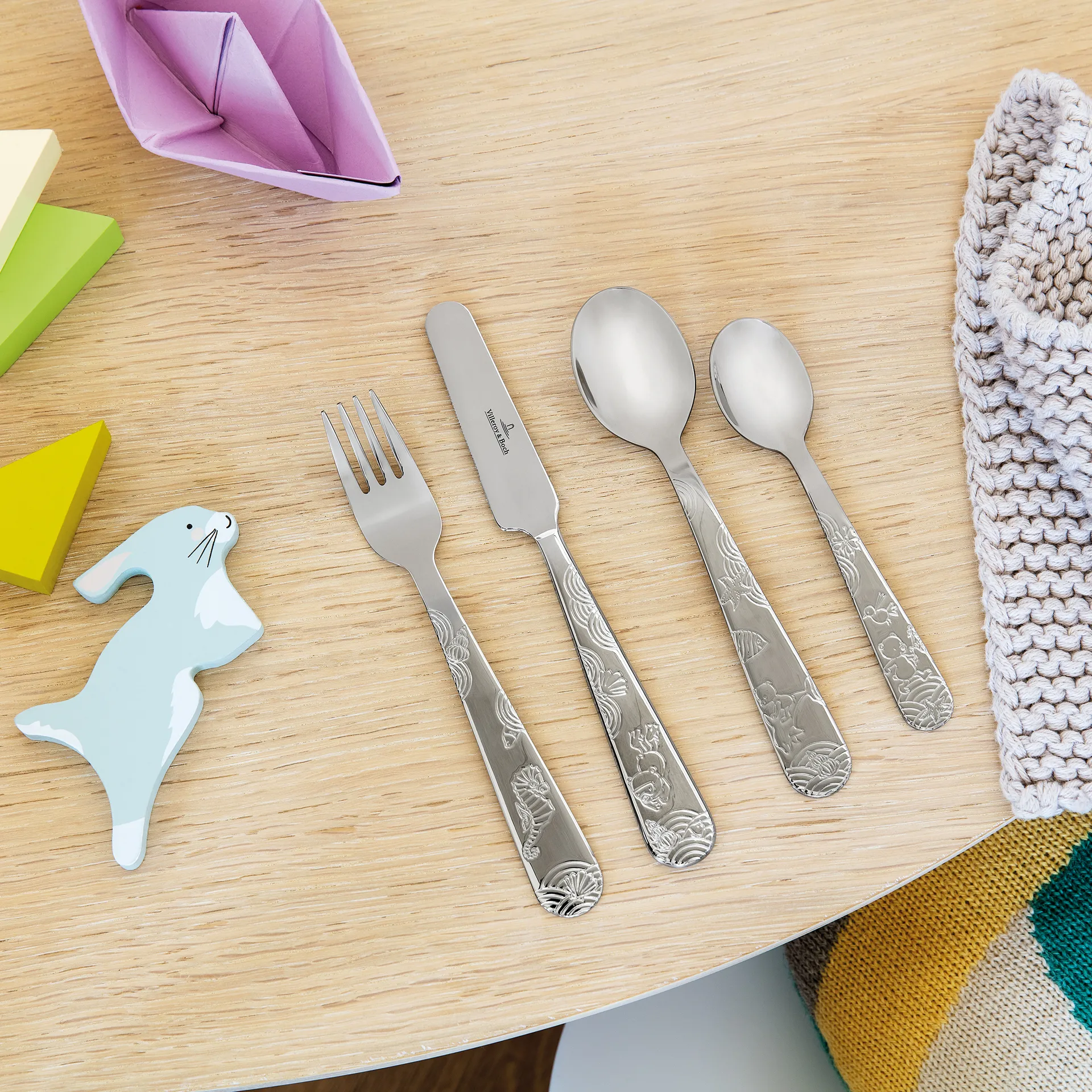 Sztućce dla dzieci Happy as a Bear 4 szt., Stal nierdzewna Villeroy & Boch