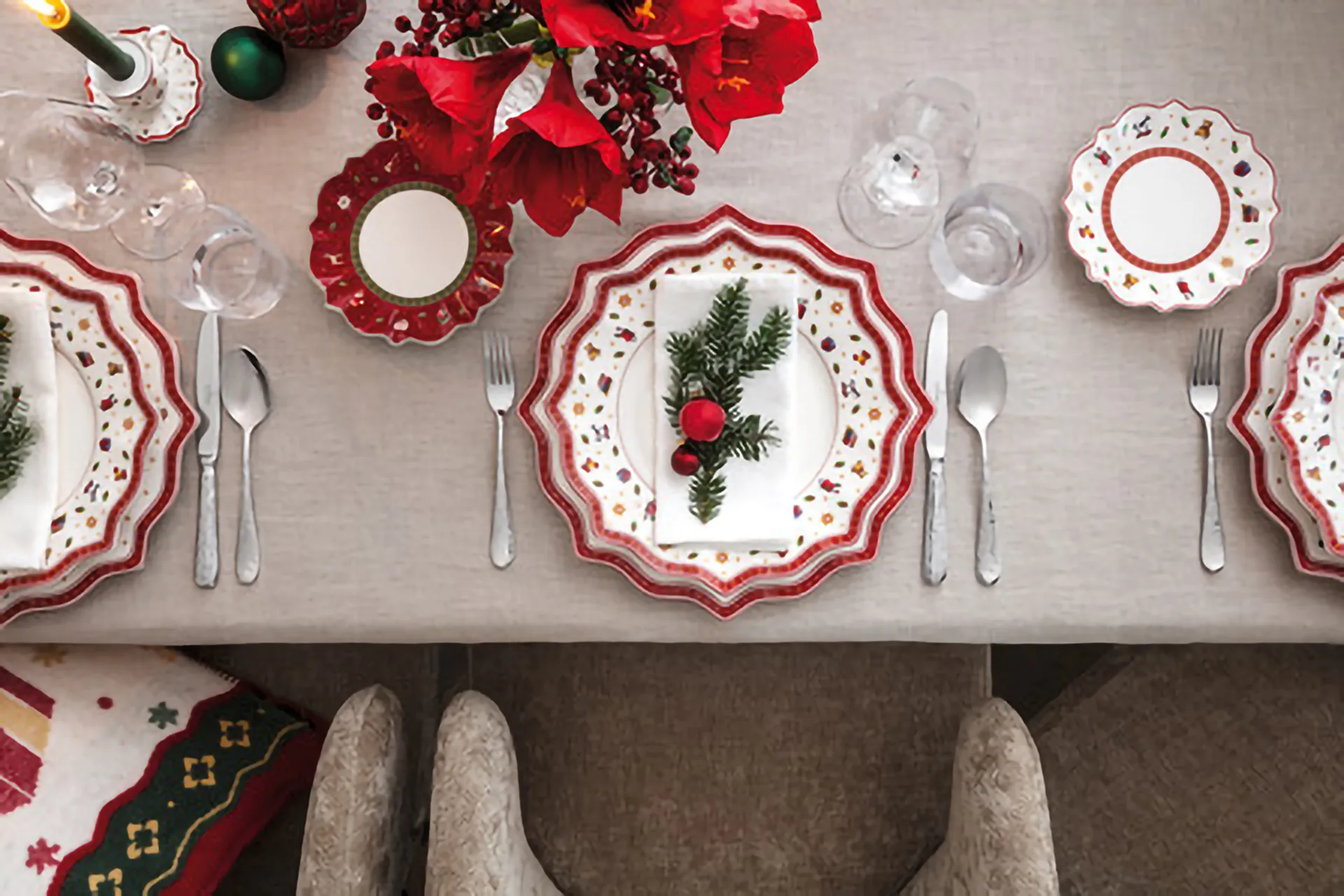 Talerz Toy´s Delight Bread & Butter Ø18 cm, Biało-czerwony Villeroy & Boch