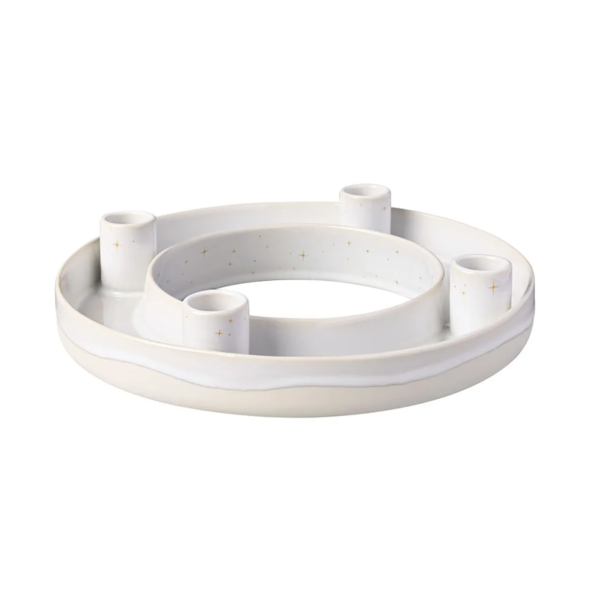 Winter Glow świecznik adwentowy Ø26 cm, Biały-beżowo Villeroy & Boch