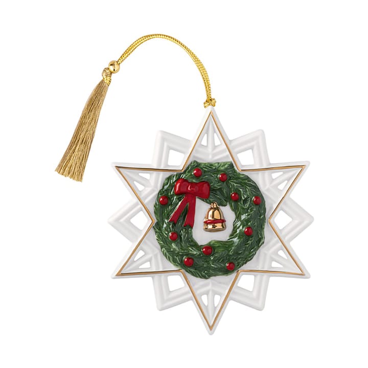 Zawieszka świąteczna Christmas Classics gwiazda - Biało-zielony - Villeroy & Boch