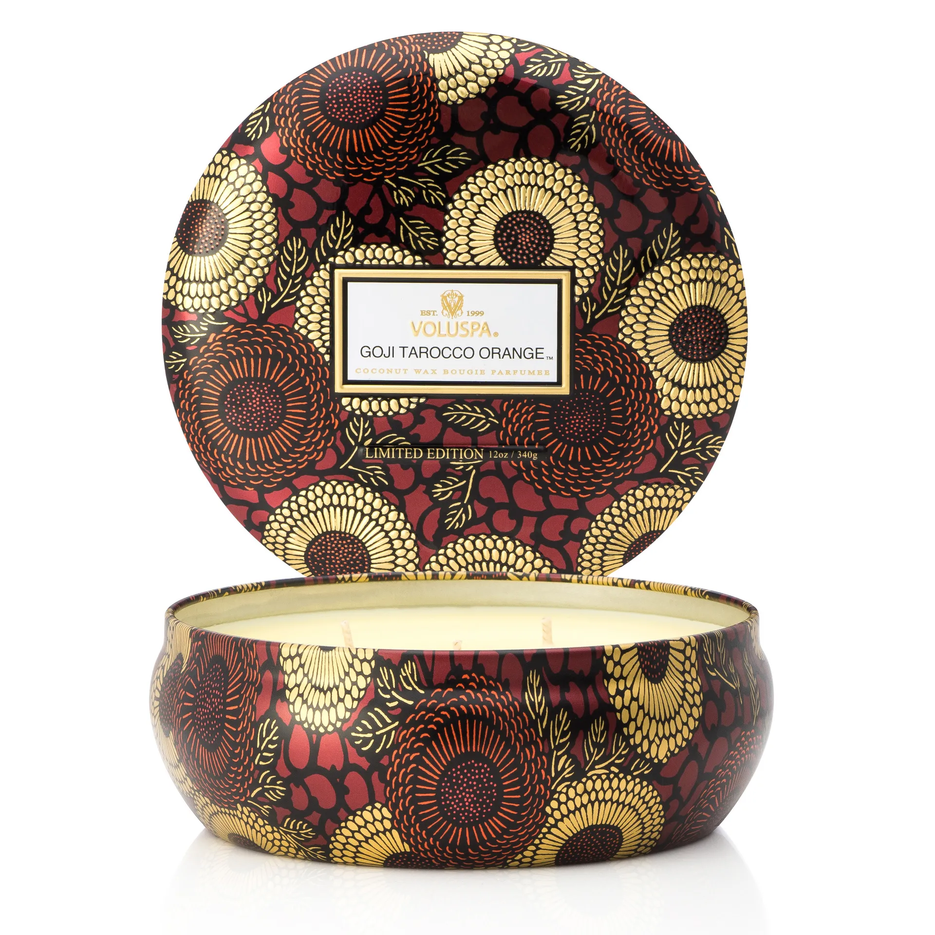 3-knotowa świeca w puszce 40 godzin, Goji & Tarocco Orange Voluspa