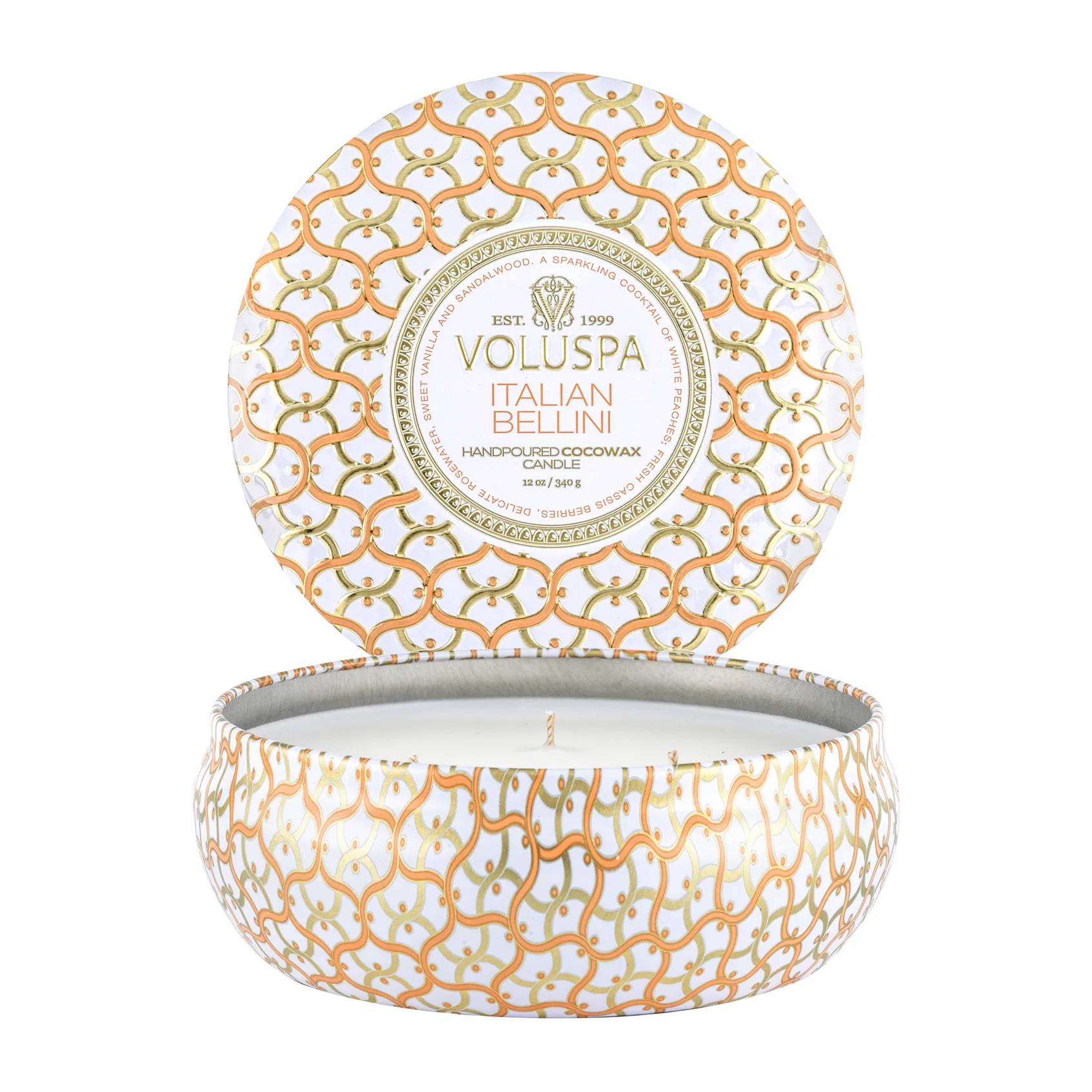Maison Blanc 3-wick Tin świeca zapachowa 40 godz., Italian Bellini Voluspa
