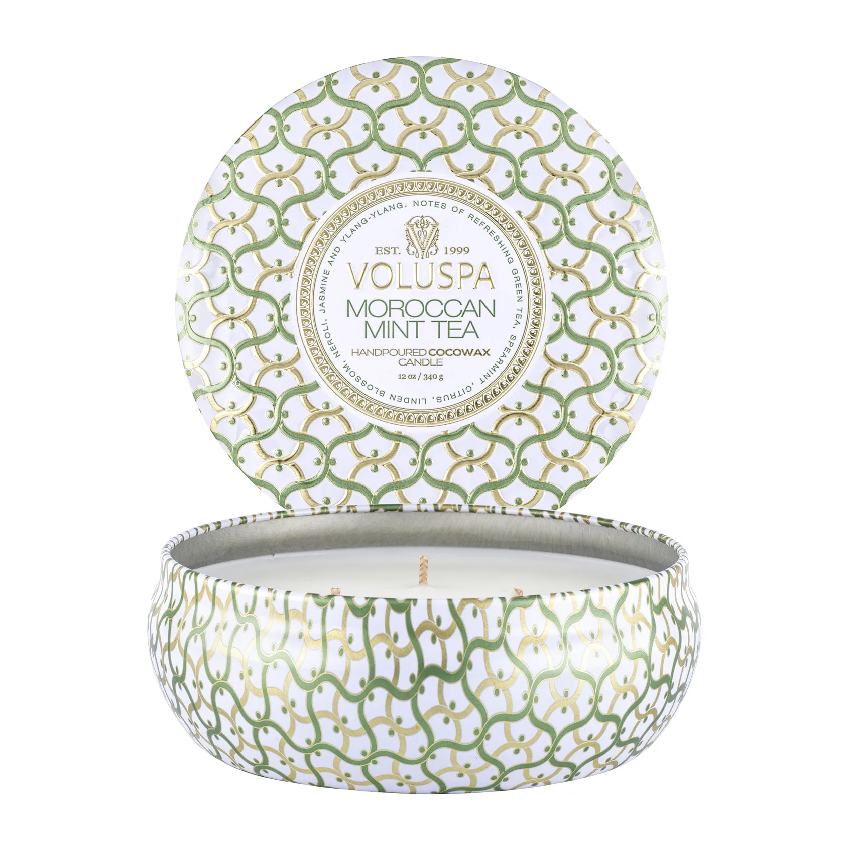 Maison Blanc 3-wick Tin świeca zapachowa 40 godz., Moroccan Mint Tea Voluspa