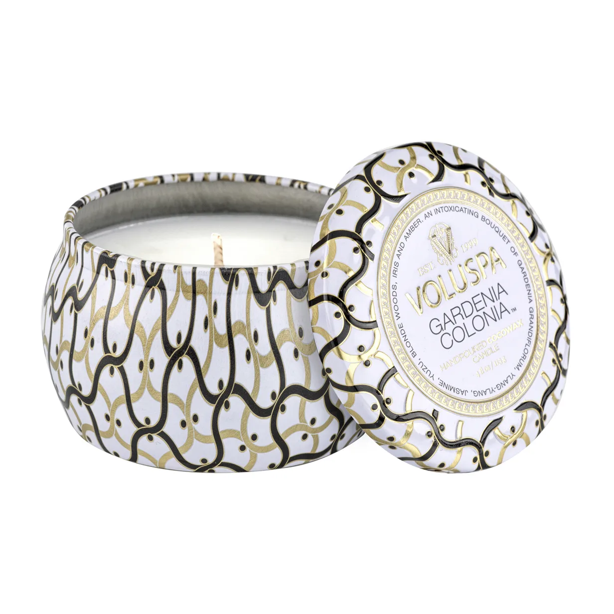 Maison Blanc Mini Tin świeca zapachowa 25 godz., Gardenia Colonia Voluspa