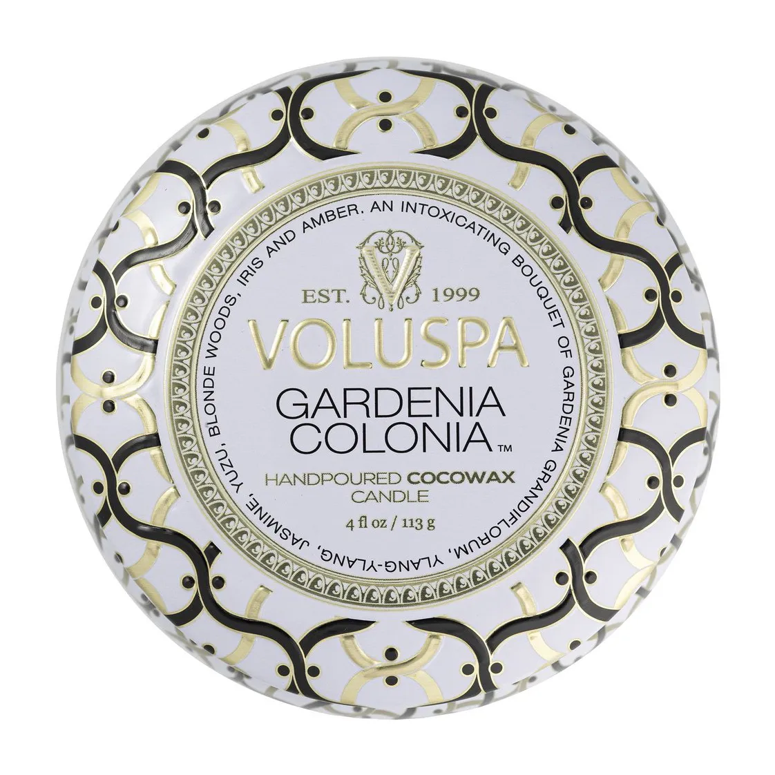 Maison Blanc Mini Tin świeca zapachowa 25 godz., Gardenia Colonia Voluspa