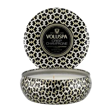 Maison Noir 3-wick Tin świeca zapachowa 40 godz. - Crisp Champagne - Voluspa