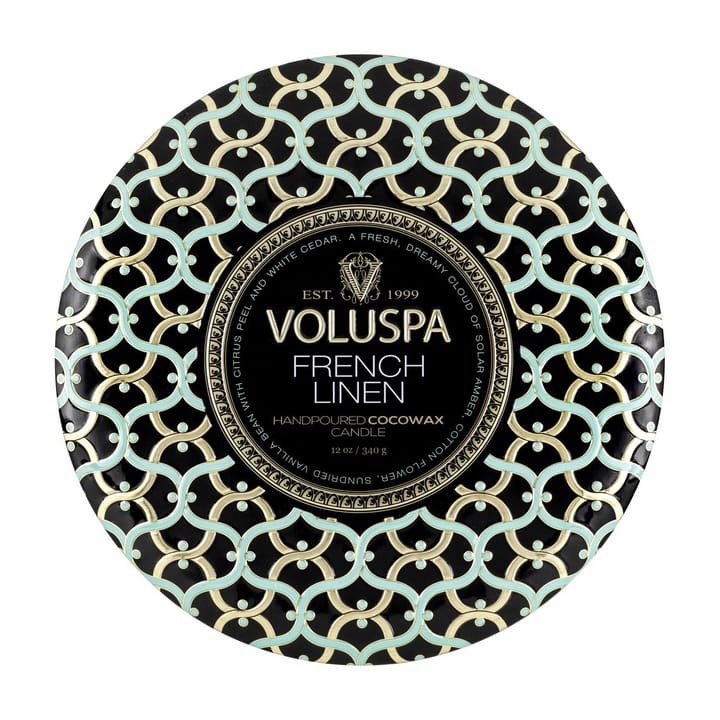 Maison Noir 3-wick Tin świeca zapachowa 40 godz., French Linen Voluspa