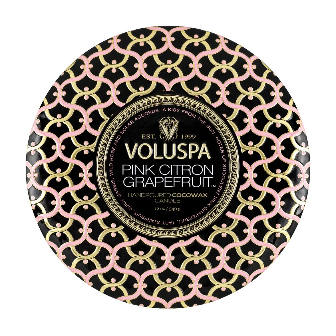 Maison Noir 3-wick Tin świeca zapachowa 40 godz., Pink Citron Grapefruit Voluspa