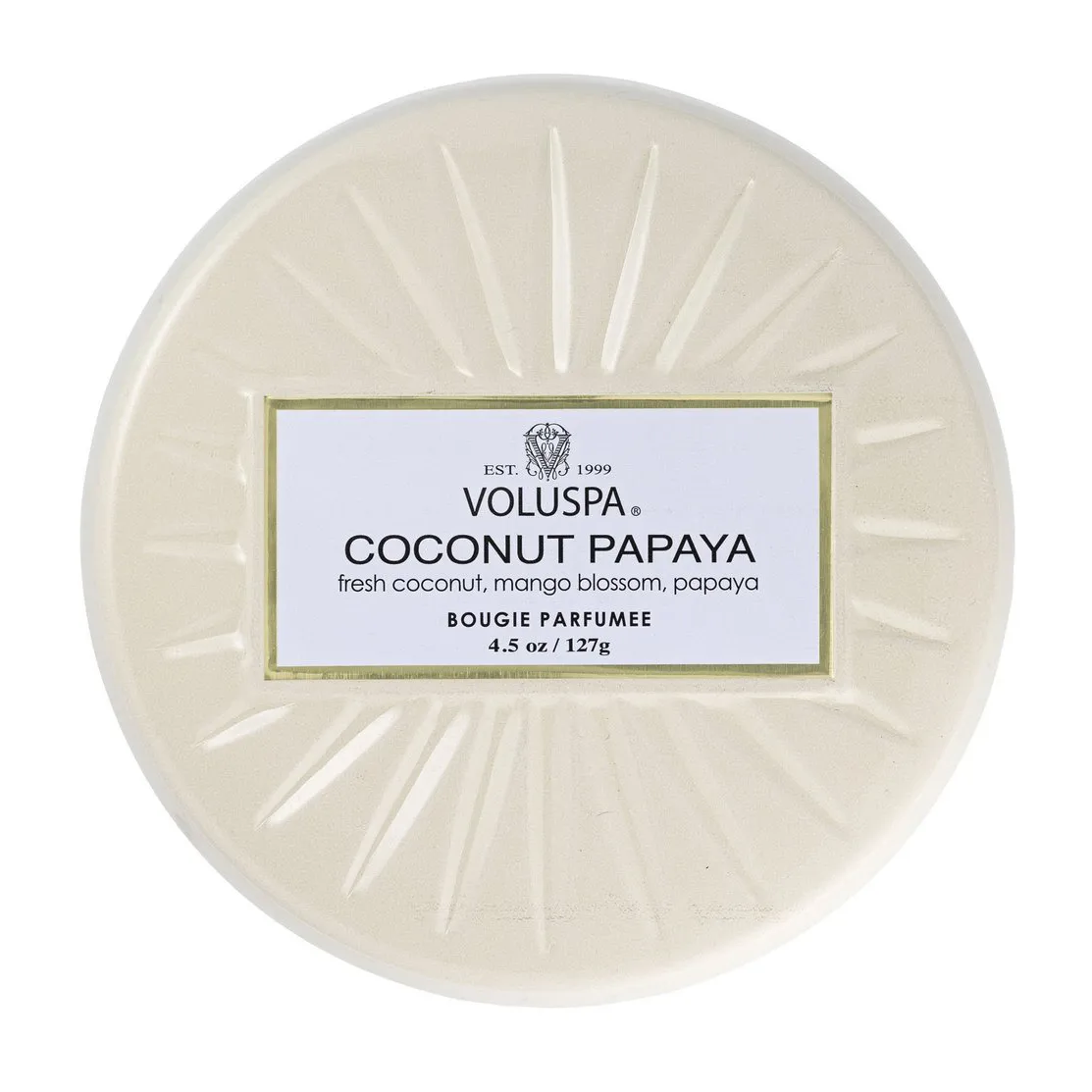 Świeca zapachowa Vermeil Mini Tin 25 godz., Coconut Papaya Voluspa