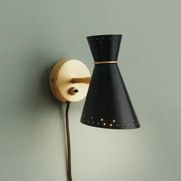 Bloom lampa ścienna - black noir/warm white, paski - Warm Nordic