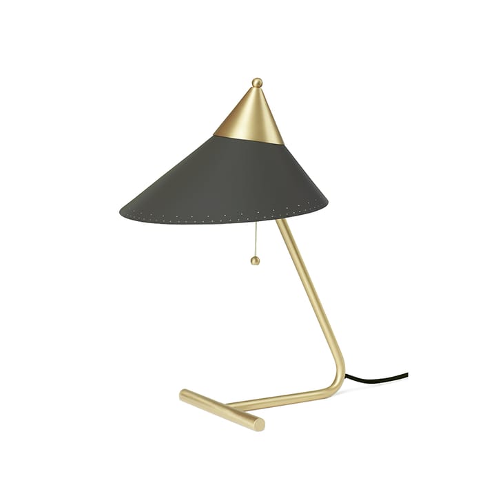Brass Top lampa stołowa - charcoal, mosiężny stojak - Warm Nordic