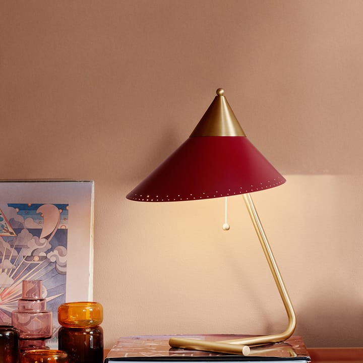 Brass Top lampa stołowa - warm white, mosiężny stojak - Warm Nordic
