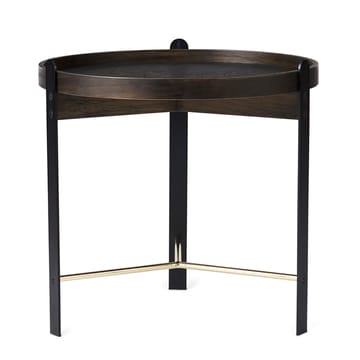 Compose krzesłoik kawowy Ø50 cm mosiężna podstawa - Smoked oak - Warm Nordic