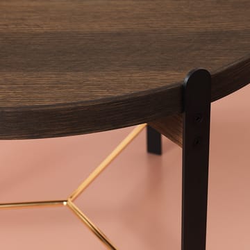 Compose stolik kawowy Ø70 cm mosiężna podstawa - Smoked oak - Warm Nordic